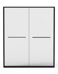 56-60" X 70" Double Sliding Shower Door with Matte Black Hardware color: Matte Black