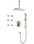 Luxe Series Thermostatic Shower System in Copper with Digital Display