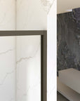 56-60" X 70" Double Sliding Shower Door with Matte Black Hardware color: Matte Black