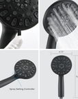 Briar 2-in-1 Dual Shower System with Tub Spout - Matte Black