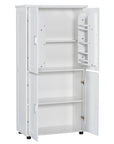 62”(H) Freestanding Bathroom Floor Storage Cabinet, 4 Adjustable Shelves