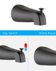 Briar 2-in-1 Dual Shower System with Tub Spout - Matte Black