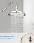Avelar 9" Brushed Nickel Rain Shower Set with Body Jets