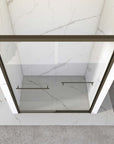 56-60" X 70" Double Sliding Shower Door with Matte Black Hardware color: Matte Black