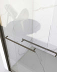 56-60" X 70" Double Sliding Shower Door with Matte Black Hardware color: Matte Black