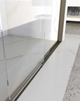 56-60" X 70" Double Sliding Shower Door with Matte Black Hardware color: Matte Black
