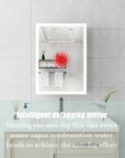 Calvante 28" LED Mirror Cabinet with intelligent defogging technology.