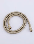 Stainless steel shower hose for brushed gold freestanding tub faucet with handheld shower — flexible, durable & anti-kink design.