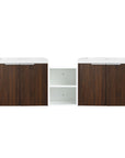 23”-82” Wall-Mounted Floating Vanity with Integrated Sink - Customizable Combinations