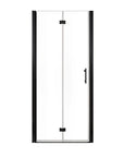 32" x 72" Matte Black Semi-Frameless Bi-Fold Shower Door