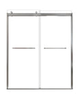 56-60" x 74" Frameless Double Sliding Glass Shower Doors - More Open, Leak-Free