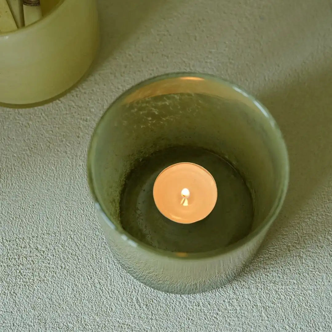 Liuli Glass Brush & Candle Holder