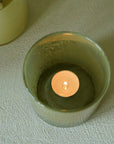 Glass candle holder cup-Green