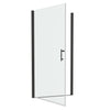 matte black framed pivot glass shower door