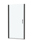 Zerra Series 36" W x 72" H Matte Black Semi-Frameless Pivot Shower Door