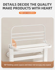 18" x 30" White Heated Towel Rack – 360° Heating, Energy Efficient, IPX5 Waterproof