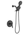 Dorian Series Matte Black Dual Shower System with 7-Function Showerheads