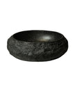 Astra Series 18" Oval Sculpted Resin Stone Vessel Basin - Onyx Black