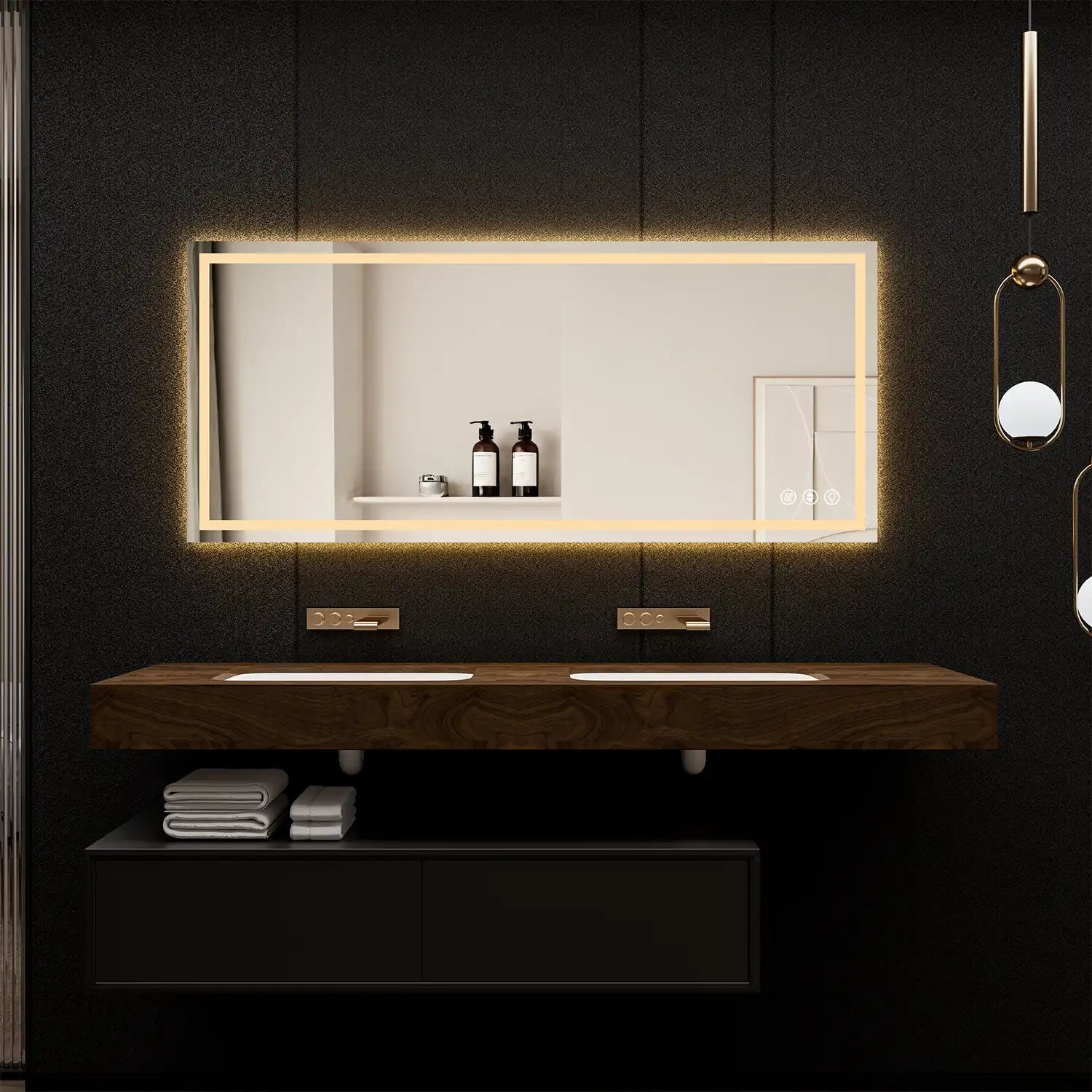 Adjustable LED Bathroom Vanity Mirror with Brightness Memory – Anti Fog