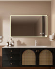 Rectangular Framed Dimmable Anti-Fog LED Wall Bathroom Vanity Mirror