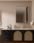 Rectangular Framed Dimmable Anti-Fog LED Wall Bathroom Vanity Mirror