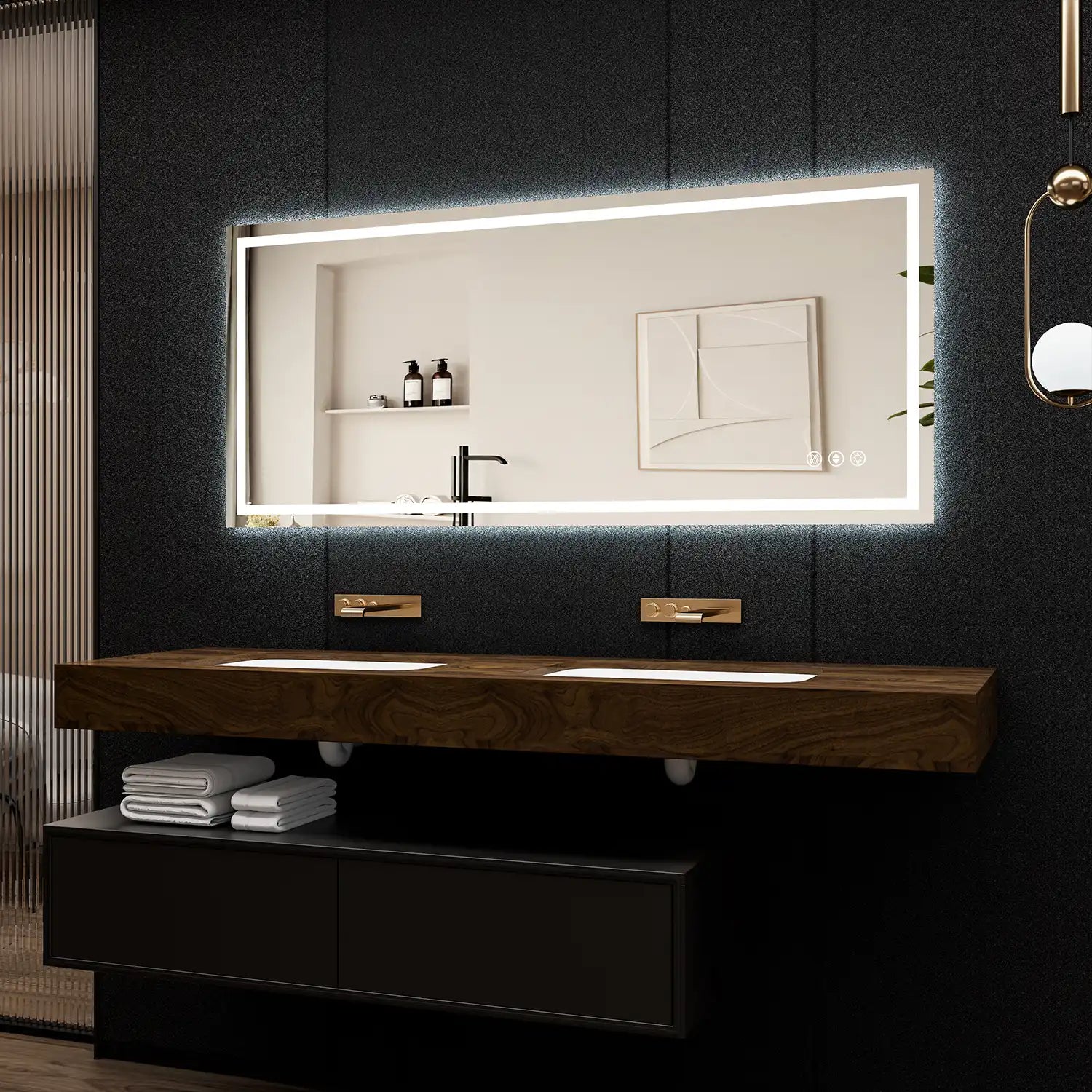 Adjustable LED Bathroom Vanity Mirror with Brightness Memory – Anti Fog