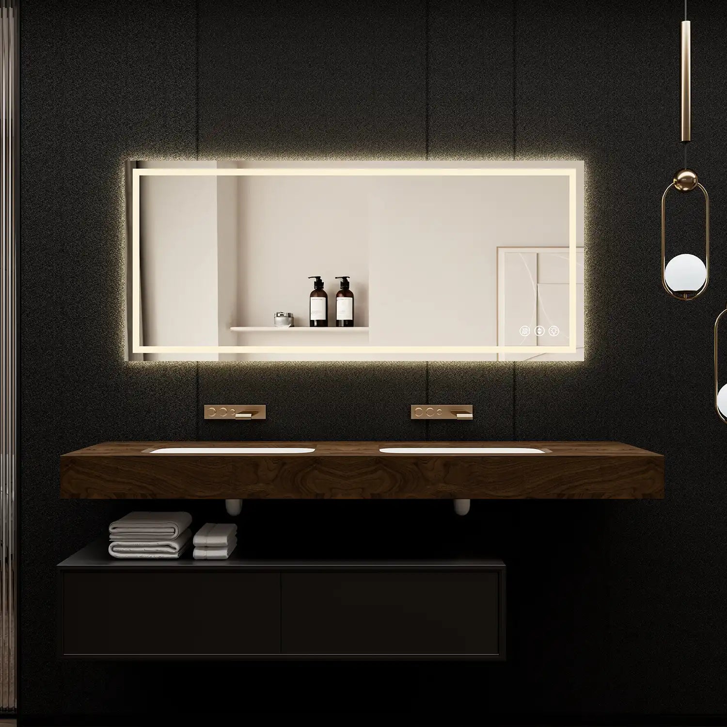 Adjustable LED Bathroom Vanity Mirror with Brightness Memory – Anti Fog