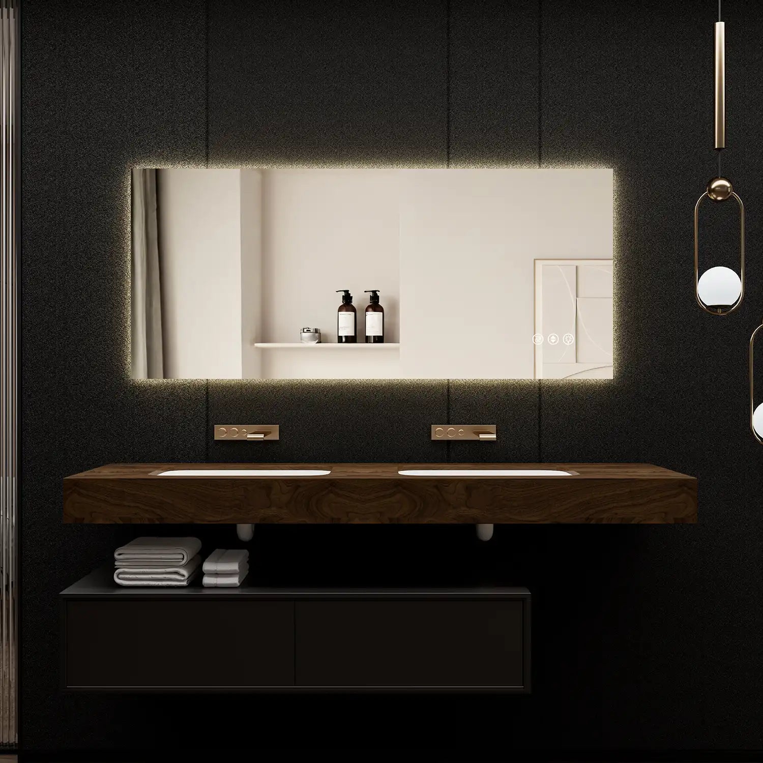 Adjustable LED Bathroom Vanity Mirror with Brightness Memory – Anti Fog