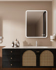 Rectangular Framed Dimmable Anti-Fog LED Wall Bathroom Vanity Mirror