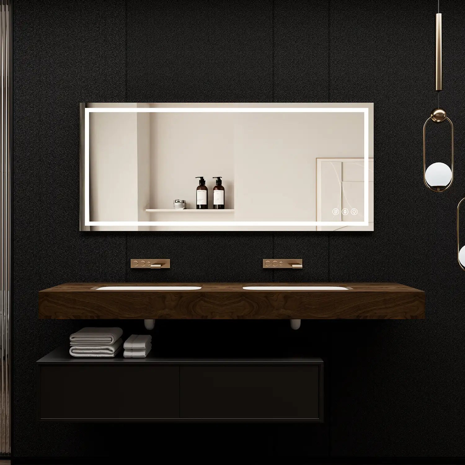 Adjustable LED Bathroom Vanity Mirror with Brightness Memory – Anti Fog