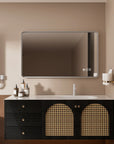 Rectangular Framed Dimmable Anti-Fog LED Wall Bathroom Vanity Mirror