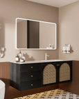 Rectangular Framed Dimmable Anti-Fog LED Wall Bathroom Vanity Mirror