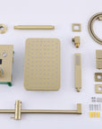 Luxe Series Thermostatic Shower System in Copper with Digital Display