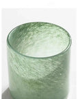Glass candle holder cup-Green
