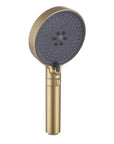 Auralen Series Brushed Gold 3-Setting Handheld Shower Head with Flow Control