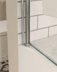 AquaFold 34" Frameless Pivot Tub Door - Chrome