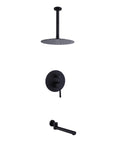 Norrin Series Wall-Mounted Shower Head & Valve Set with Tub Spout