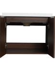 Monterey Series 24 inch bathroom vanity double-door storage cabinet interior view.