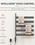 18" X 27" Modern Gray Intelligent Heated Towel Warmer – Fast Drying, Energy Efficient & Safe