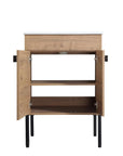 24" freestanding bathroom vanity with sink with double-door storage and interior shelf space | Ace Decor