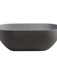 Stone Resin Freestanding Soaking Bathtub color:Matte Gray