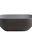 Nectar Series 63" Matte Gray Stone Resin Freestanding Soaking Bathtub