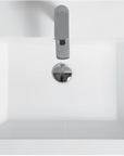 24-42 Inch Glossy Black Bathroom Floating Vanity with Resin Sink and 2 Soft-Close Drawers