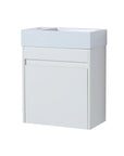 18'' Floating Bathroom Vanity with White Resin Sink & Soft-Close Door
