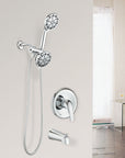 Briar 2-in-1 Dual Shower System with Tub Spout - Chrome
