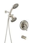 Briar 2-in-1 Dual Shower System with Tub Spout - Brushed Nickel