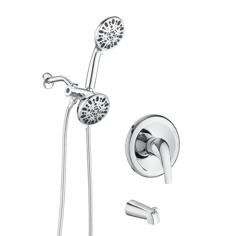 Briar 2-in-1 Dual Shower System with Tub Spout - Chrome