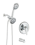 Briar 2-in-1 Dual Shower System with Tub Spout - Chrome