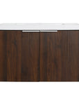 Monterey Series 30" Floating Bathroom Vanity in California Walnut with Integrated Sink and Double-Door Storage Cabinet