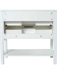 36" freestanding single bathroom vanity with sink rear view showing reinforced structure | Ace Decor